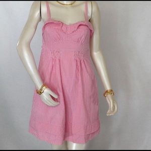 American Eagle Pink/White Striped Cotton sundress